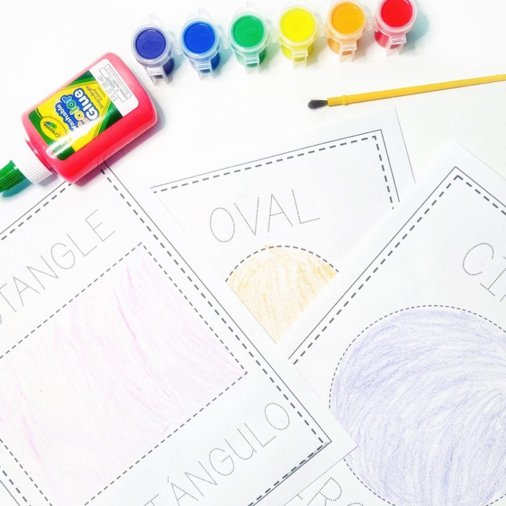 Picture of preschool tracing coloring pages rectangle oval and circle