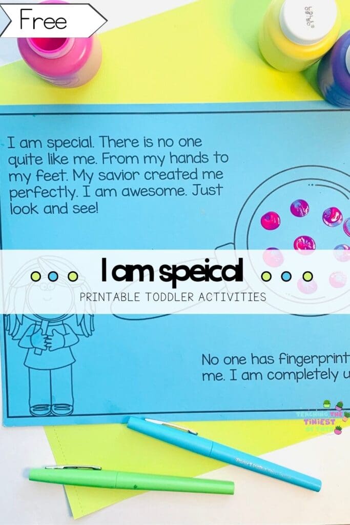 Free All About Me Activity Back to School activities finger painting printable pages for kids