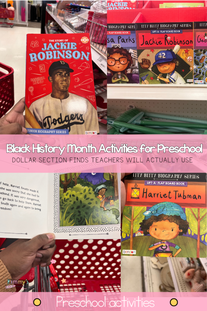 Black History Month activities for preschool using budget-friendly Target dollar section finds, including books, circle time ideas, and hands-on preschool activities.